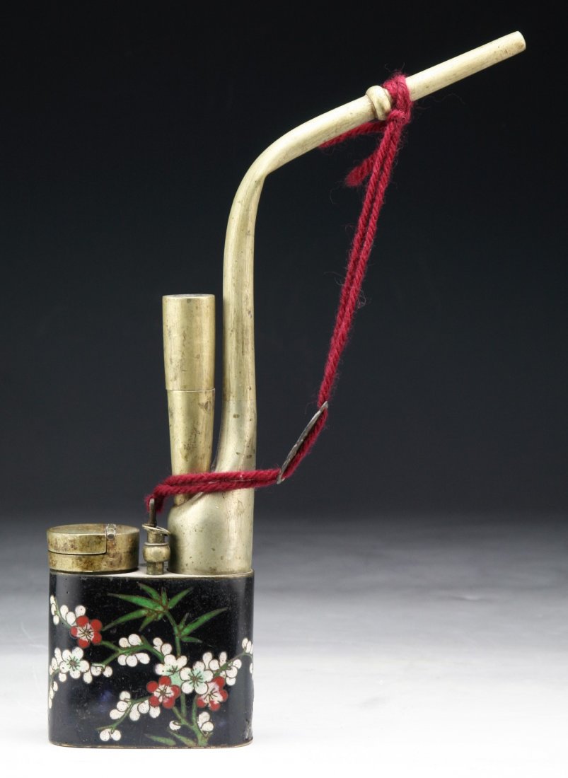 A Chinese Antique Cloisonne On Copper Pipe (1 of 3)