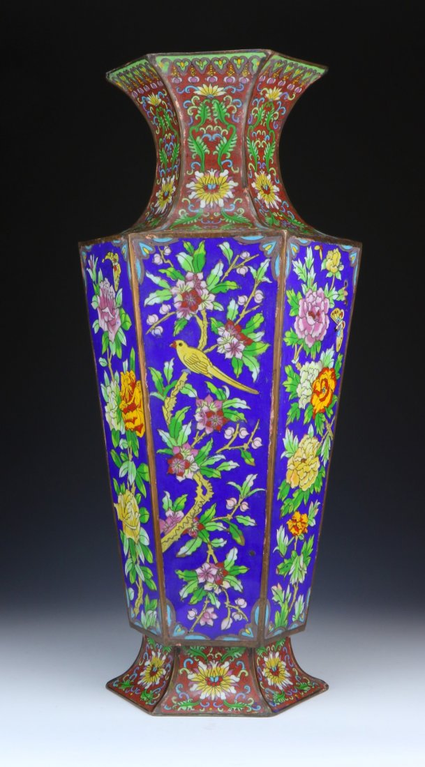 A Massive Chinese Antique Cloisonne Vase (1 of 4)