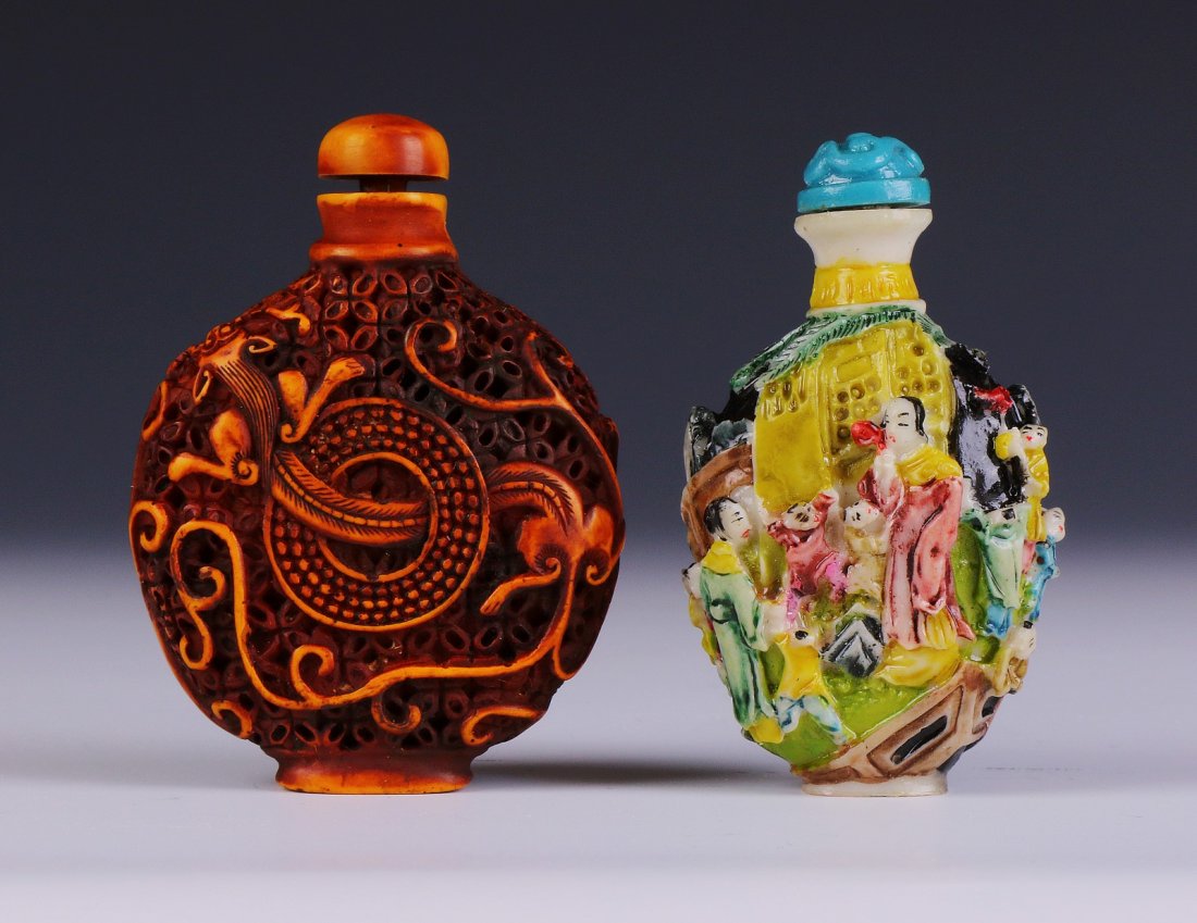 Two (2) Chinese Vintage Snuff Bottles (1 of 3)