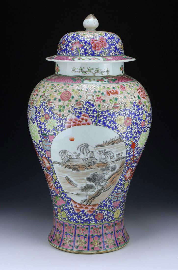 A Massive Chinese Antique Famille Rose Porcelain Lidded (1 of 5)