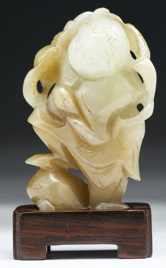 A Chinese Nephrite Jade Carved Kid (1 of 3)
