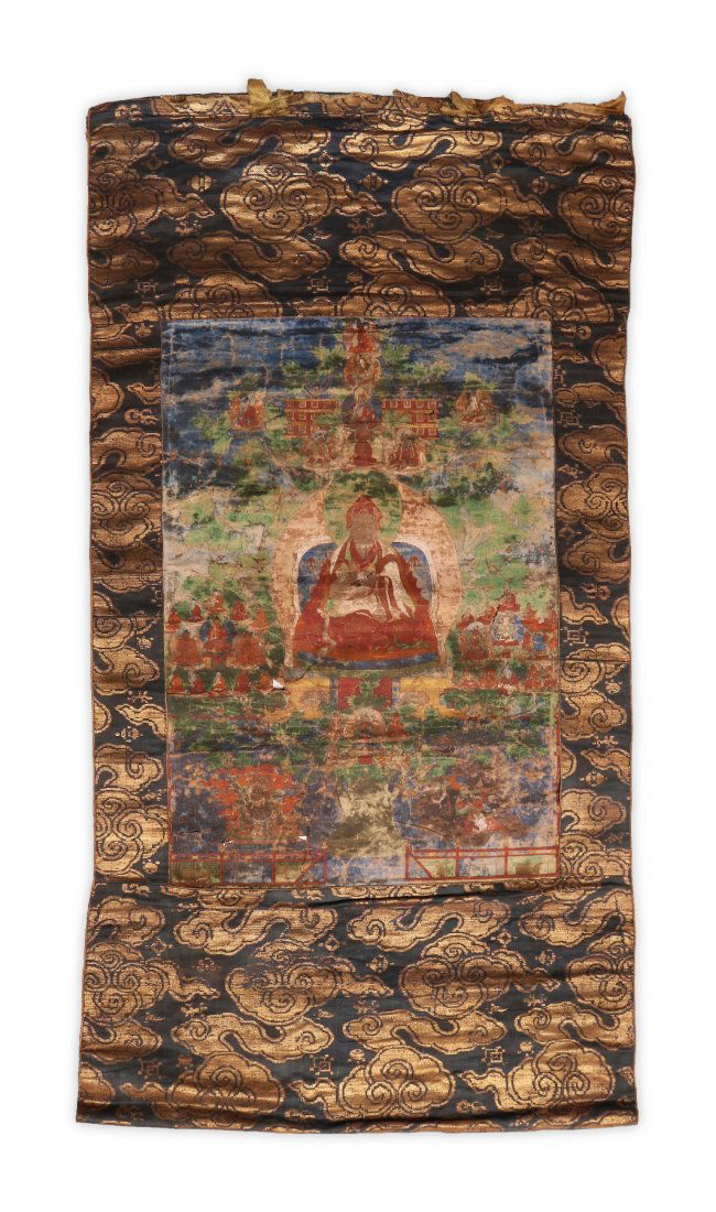 A Chinese Antique Painted Thangka (1 of 3)