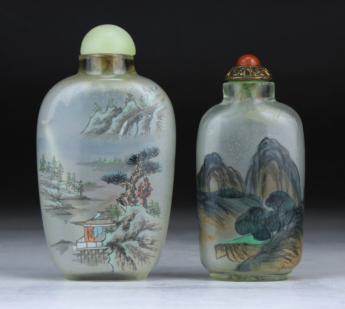 A Chinese Antique Pair Of Glass Snuff Bottles (1 of 3)