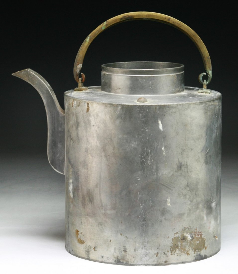 A Chinese Antique Pewter Teapot (1 of 5)