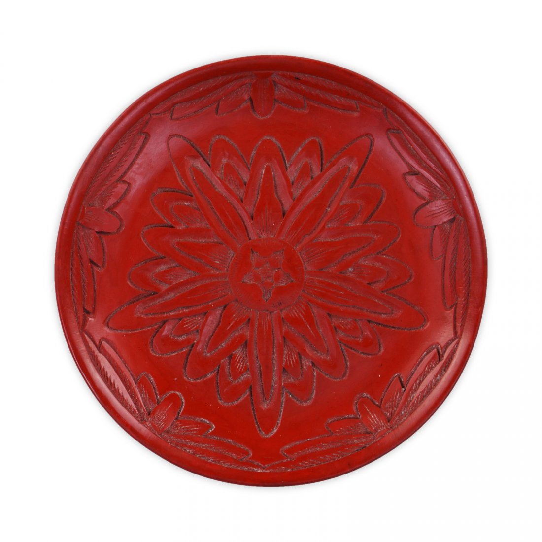 A Chinese Antique Red Cinnabar Lacquer Lidded Case (1 of 3)