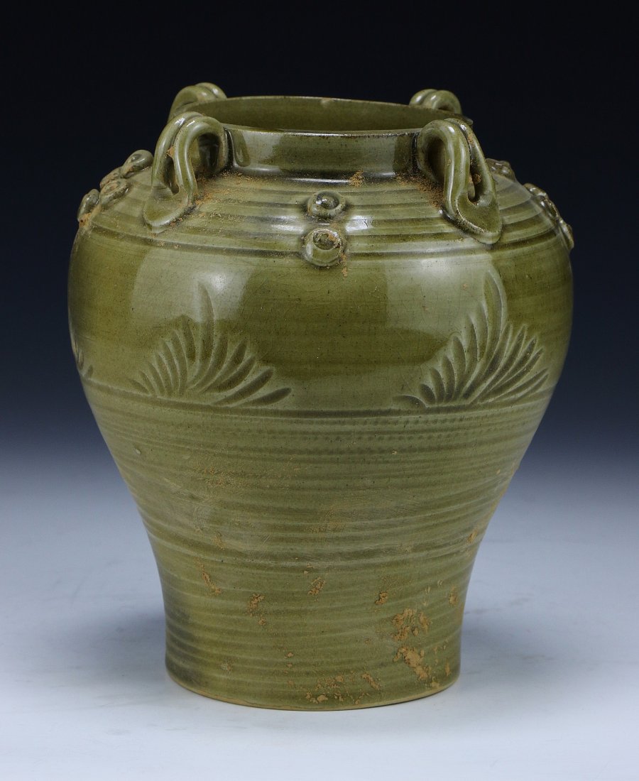 A Chinese Antique Celadon Glazed Vase (1 of 3)