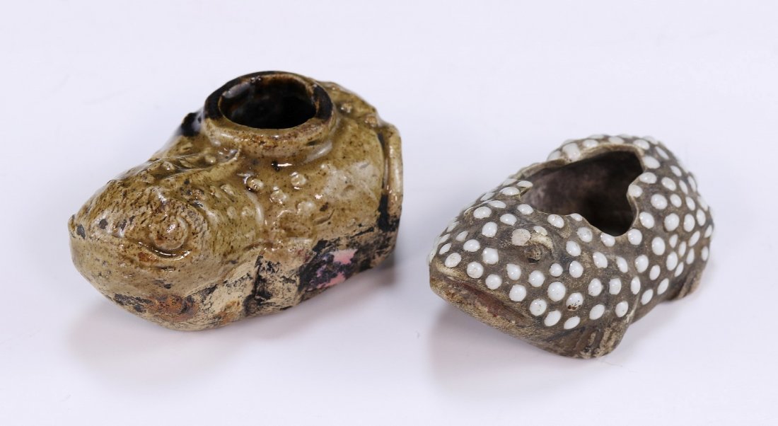 Two (2) Chinese Antique Porcelain Water Droppers (1 of 3)