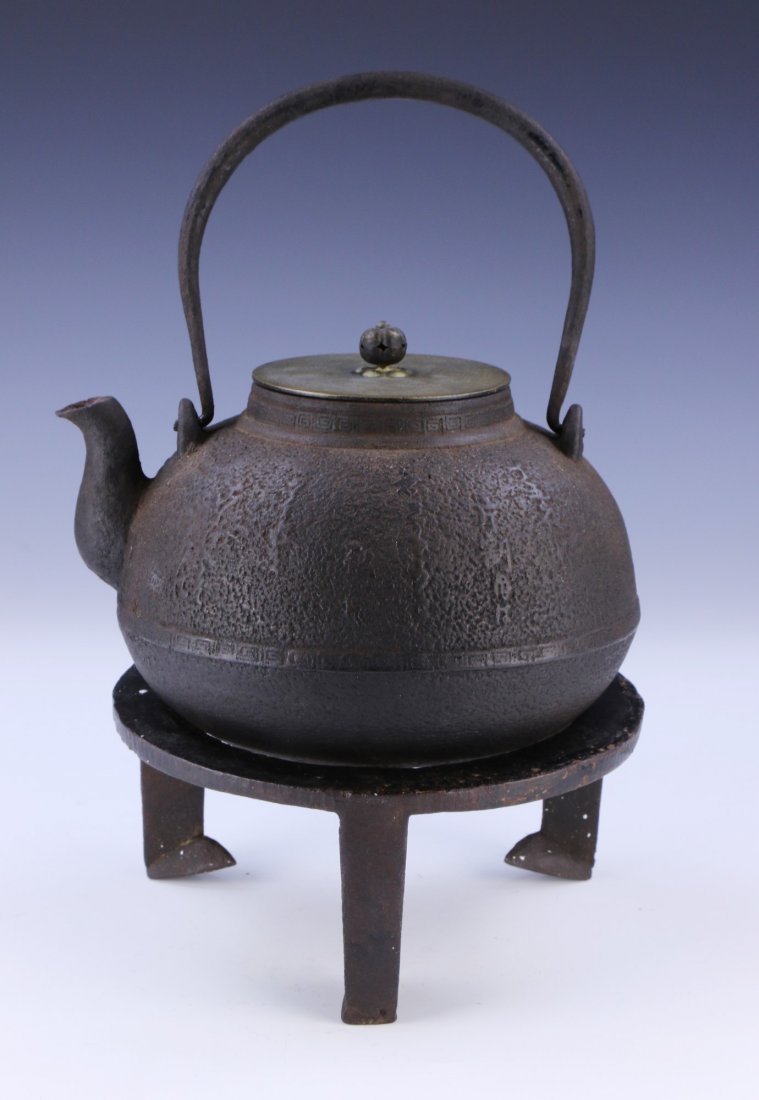A Japanese Antique Iron Cast Teapot (1 of 6)