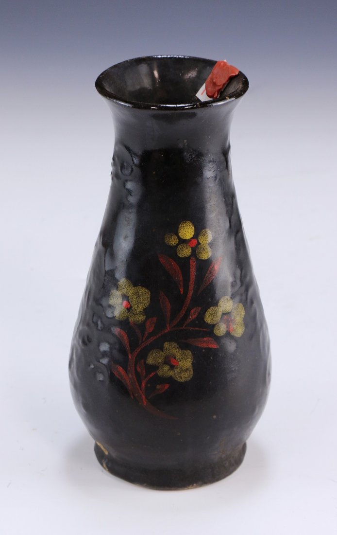 A Chinese Antique Black Glazed Porcelain Vase (1 of 5)