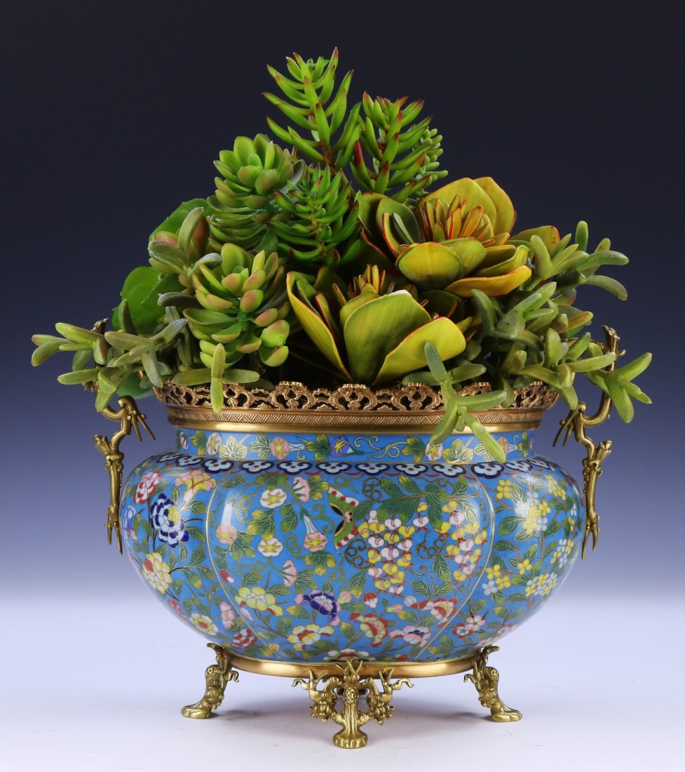 A Chinese Antique Cloisonne Planter (1 of 4)