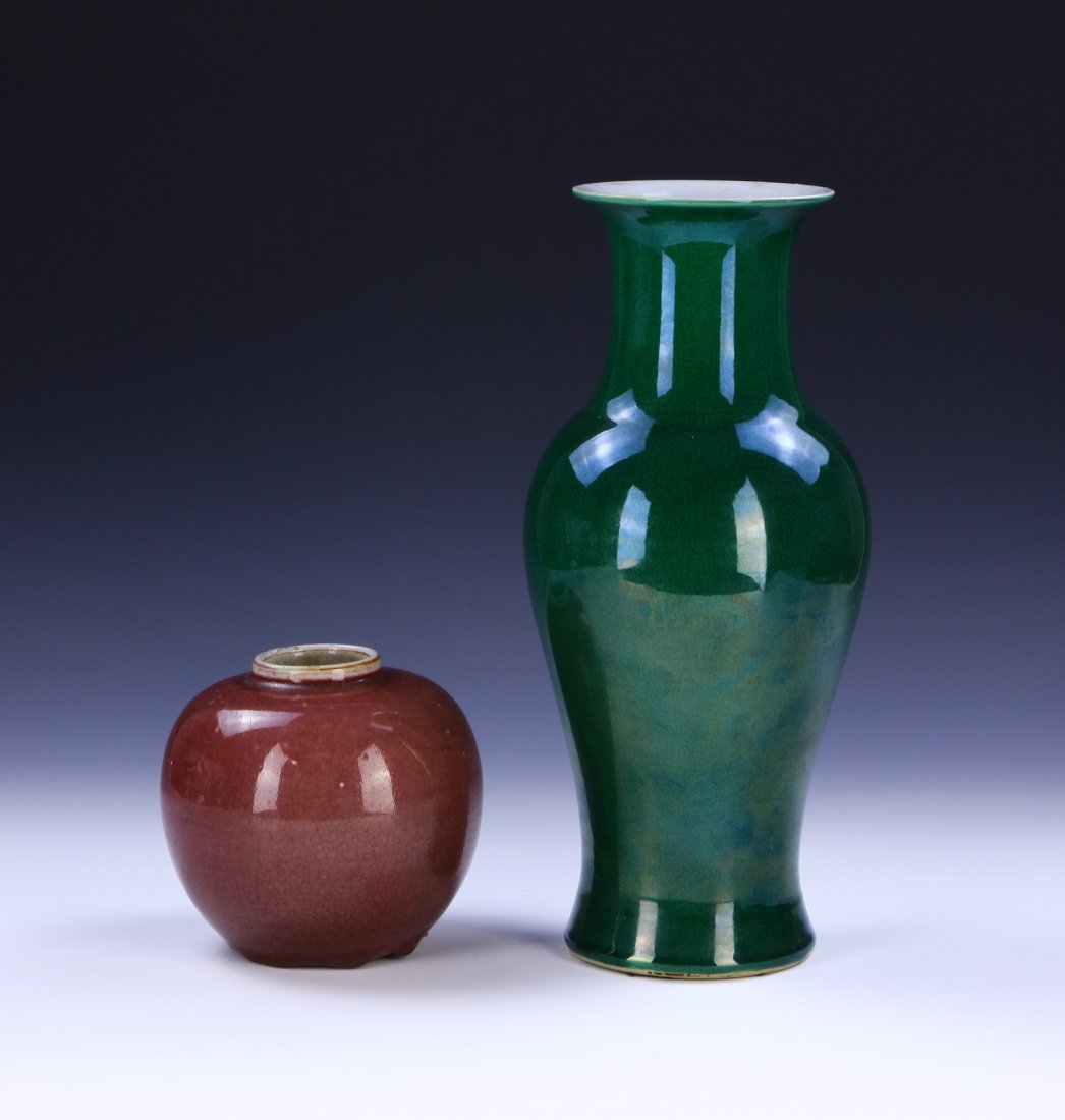 TWO (2) CHINESE ANTIQUE PORCELAIN VASES (1 of 7)