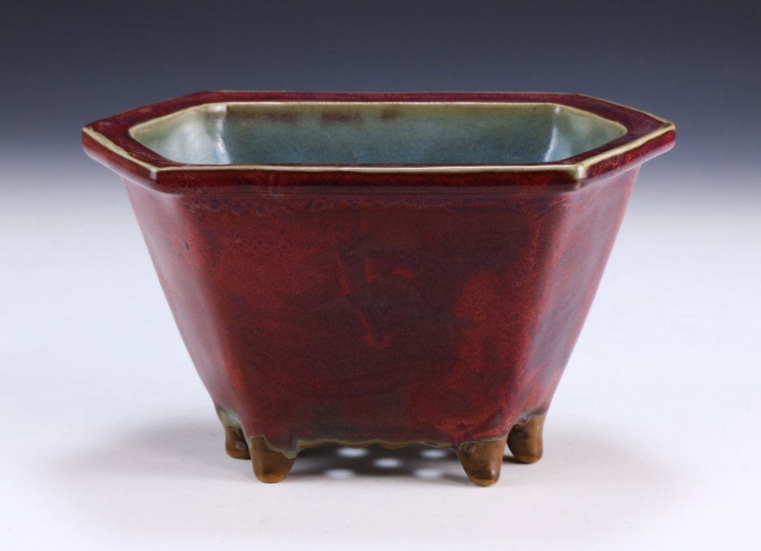 A Chinese Antique Junyao Glazed Porcelain Planter (1 of 4)
