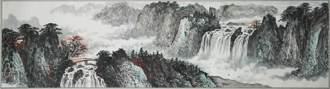 A CHINESE UNMOUNTED PAPER PAINTING (1 of 3)