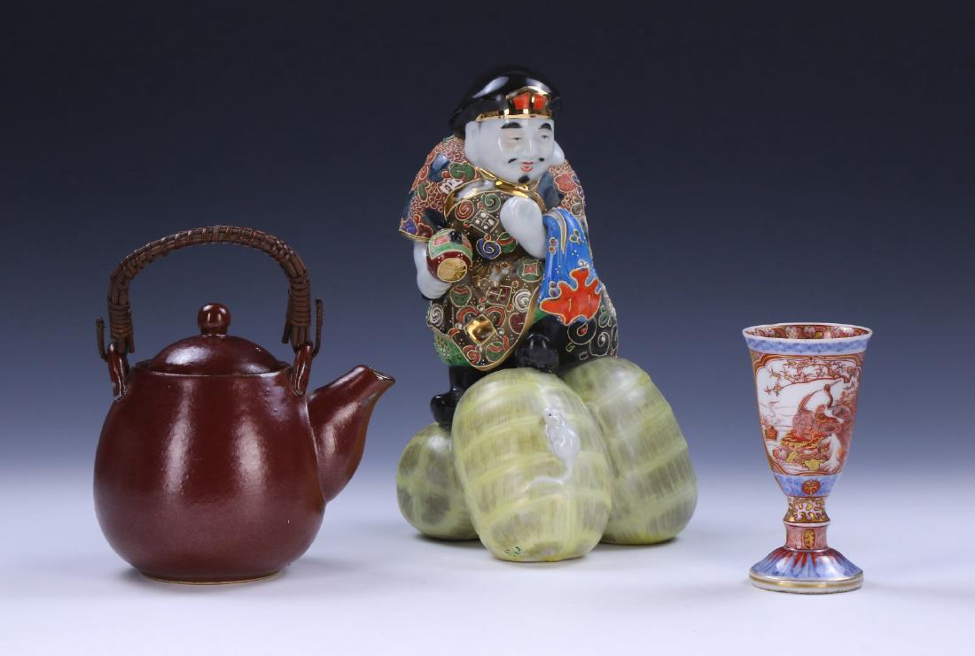 THREE (3) JAPANESE ANTIQUE PORCELAIN ITEMS (1 of 5)