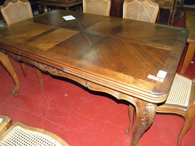 Dining Table- French Parquet Draw Leaf: Dining Table- French Parquet Draw Leaf