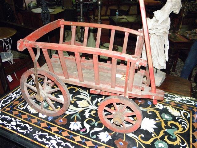 Goat Cart- Red: Wheel Cart- Red