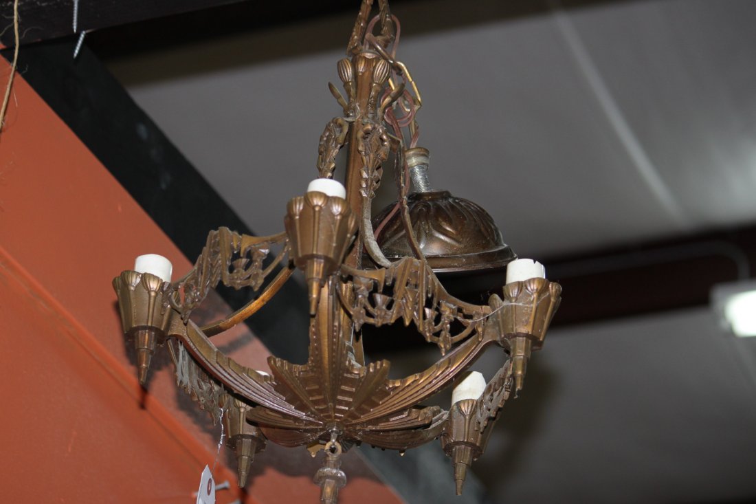 Art Deco Brass- Hanging Fixture: Art Deco Brass- Hanging Fixture
