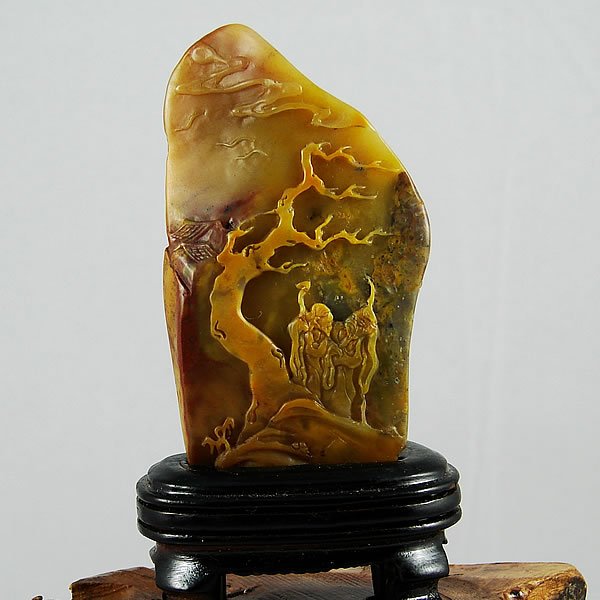 A Fine Chinese Soapstone Carving: A Fine Chinese Soapstone Carving ,size: 7.2 X 3.6 X 1 CM