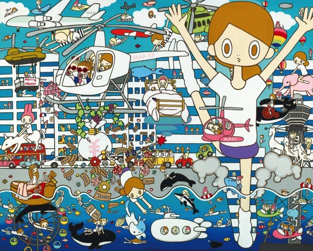 Maki HOSOKAWA: Daily Tossing Banzai 2010 Acrylic on canvas 130.5x162 cm