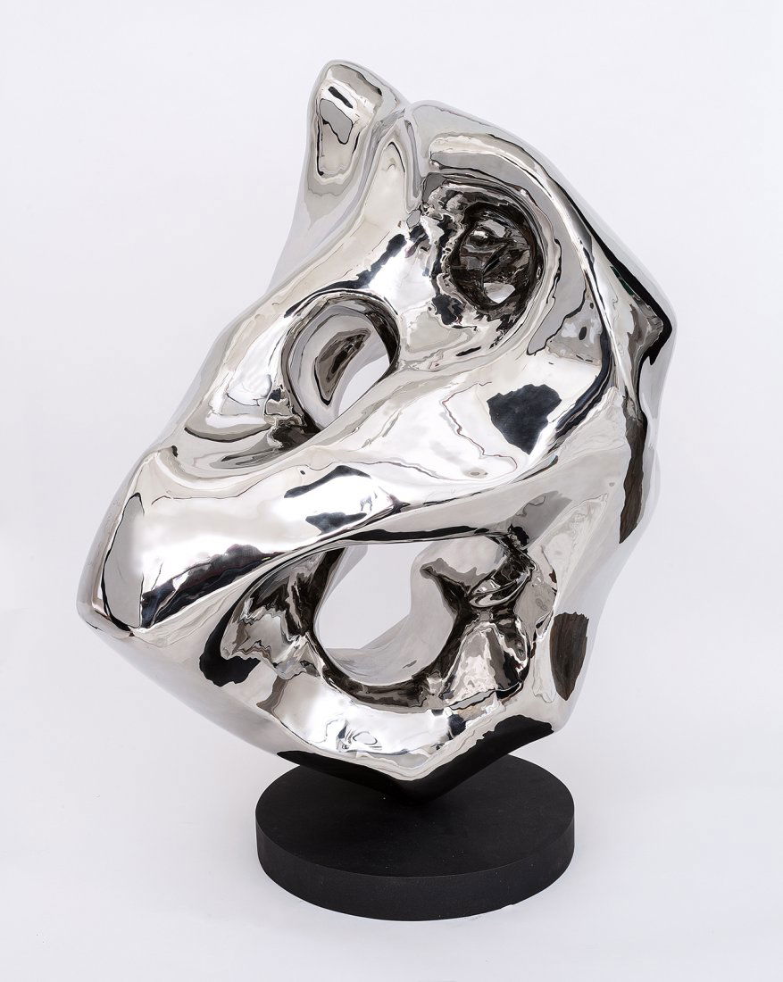 ZHAN Wang (Chinese, b. 1962): Artificial Rock #672006Stainless steel86 x 61 x 66 cm