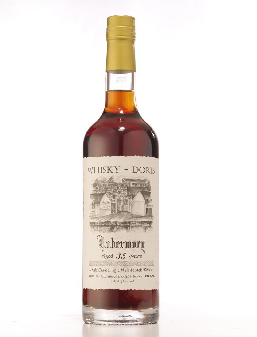 Tobermory 35 Years Old - Whisky-Doris: Isle of Mull, 21.12.1972 Distilled. 25.02.2008 Bottled, 49.4%Limited 191 Bottles. Bot.#60. First fill dark sherry cask. 1 70cl All the photos shown are for reference only.
