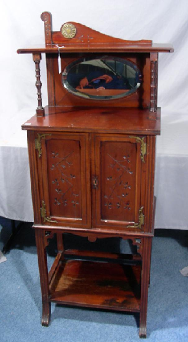ANTIQUE HAND CARVED SMALL SCALE CABINET (1 of 1)