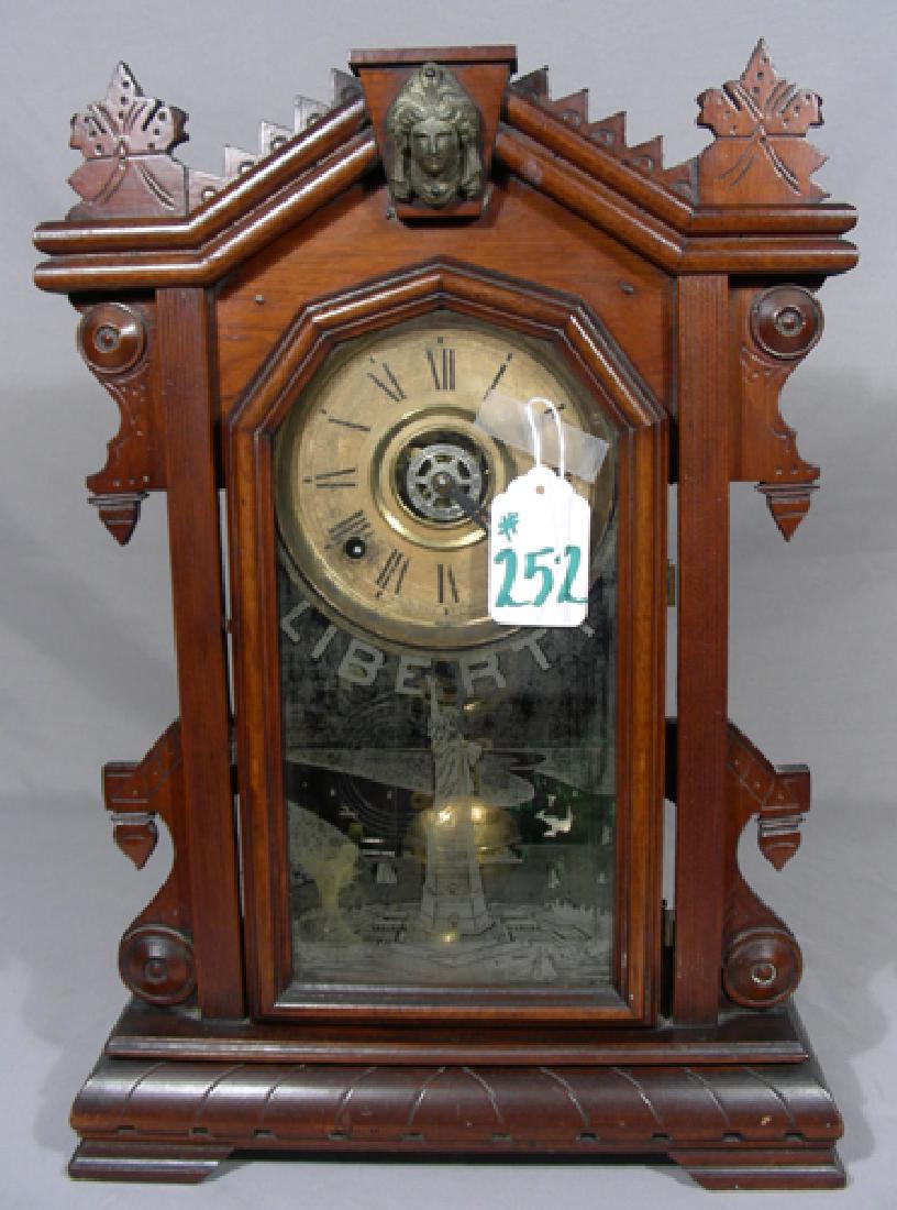 ANTIQUE CHARLES ADAM 8 DAY MANTLE CLOCK (1 of 2)