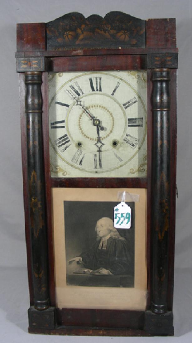 RILEY WHITING ANTIQUE WOODEN WALL CLOCK (1 of 3)