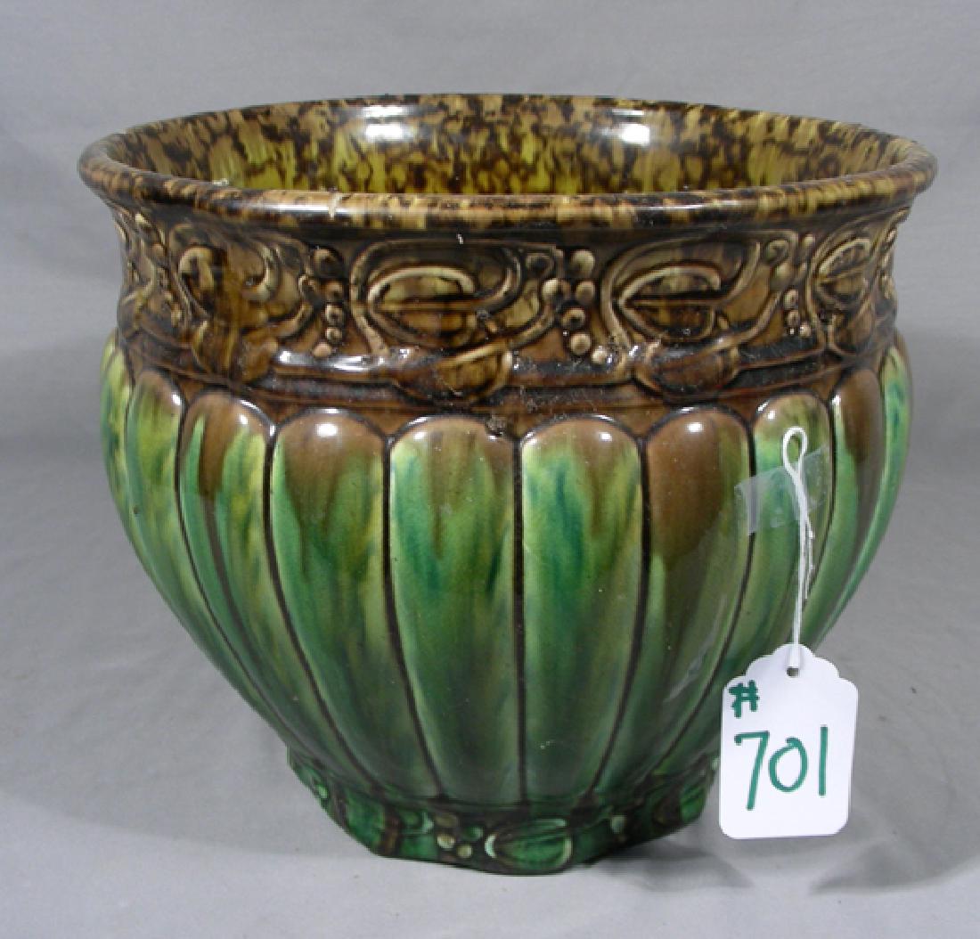 VINTAGE WELLER GLAZED POTTERY PLANTER (1 of 2)