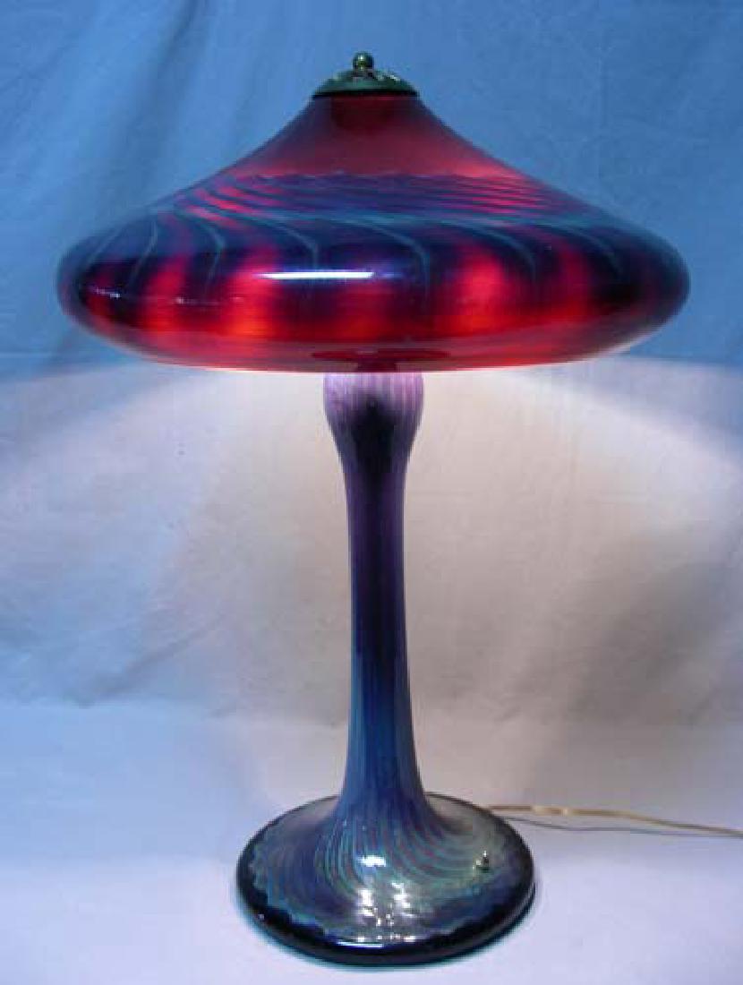 HAND SIGNED ORIGINAL ART GLASS LAMP (1 of 2)