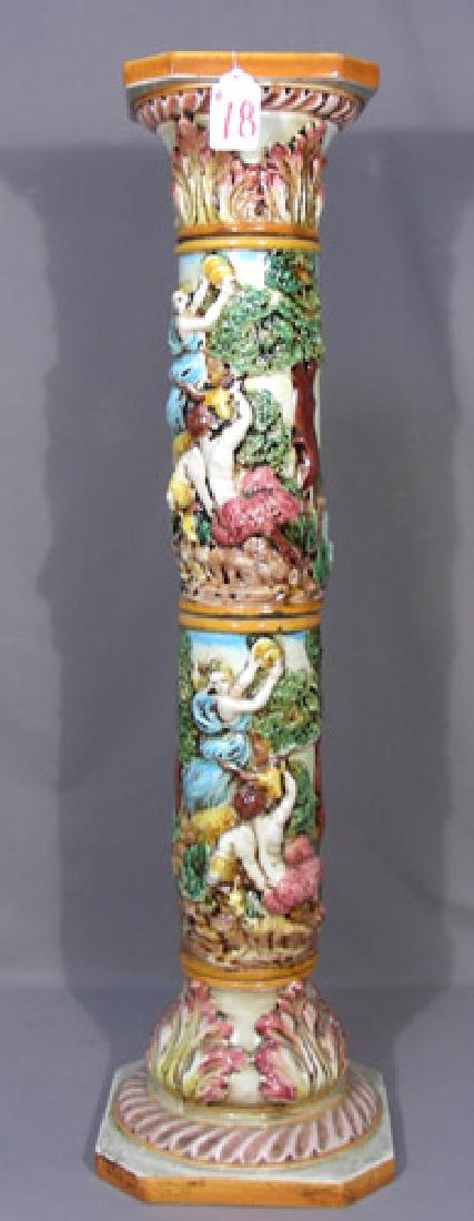 VINTAGE ITALIAN CAPO DI MONTE PORCELAIN PEDESTAL (1 of 2)