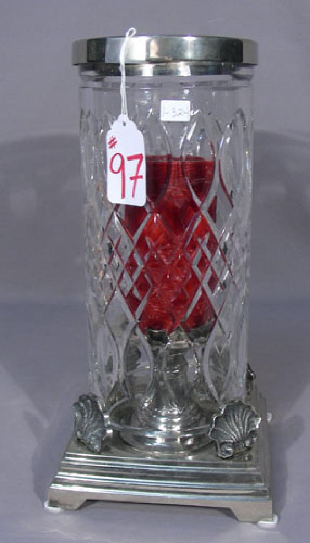 VINTAGE HEAVY CHROME AND CUT CRYSTAL HURRICANE (1 of 1)