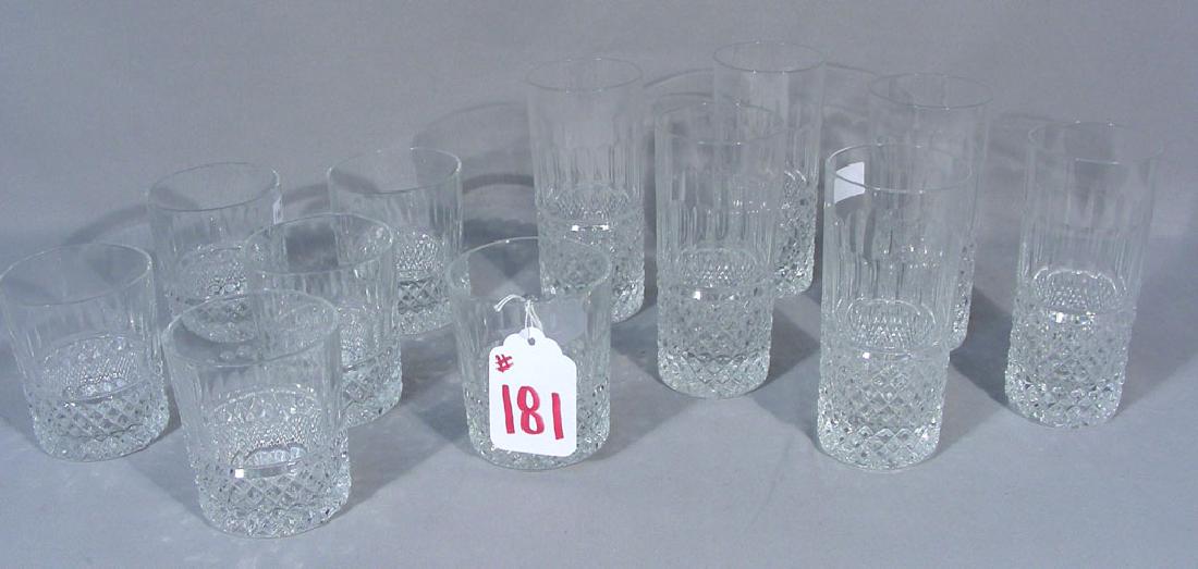GROUP OF 12 CZECHOSLOVAKIAN CRYSTAL GLASSES (1 of 2)