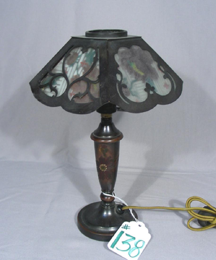 SMALL PAIRPOINT REVERSE PAINTED TABLE LAMP (1 of 1)