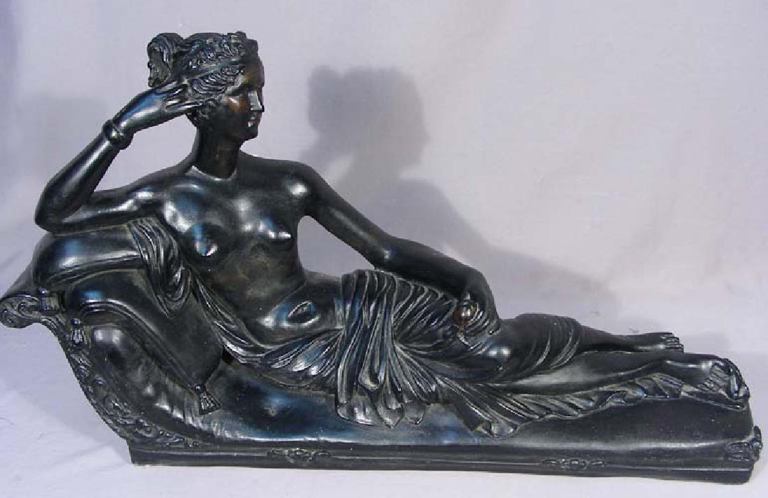 VINTAGE HAND PAINTED PLASTER SCULPTURE OF WOMAN (1 of 1)