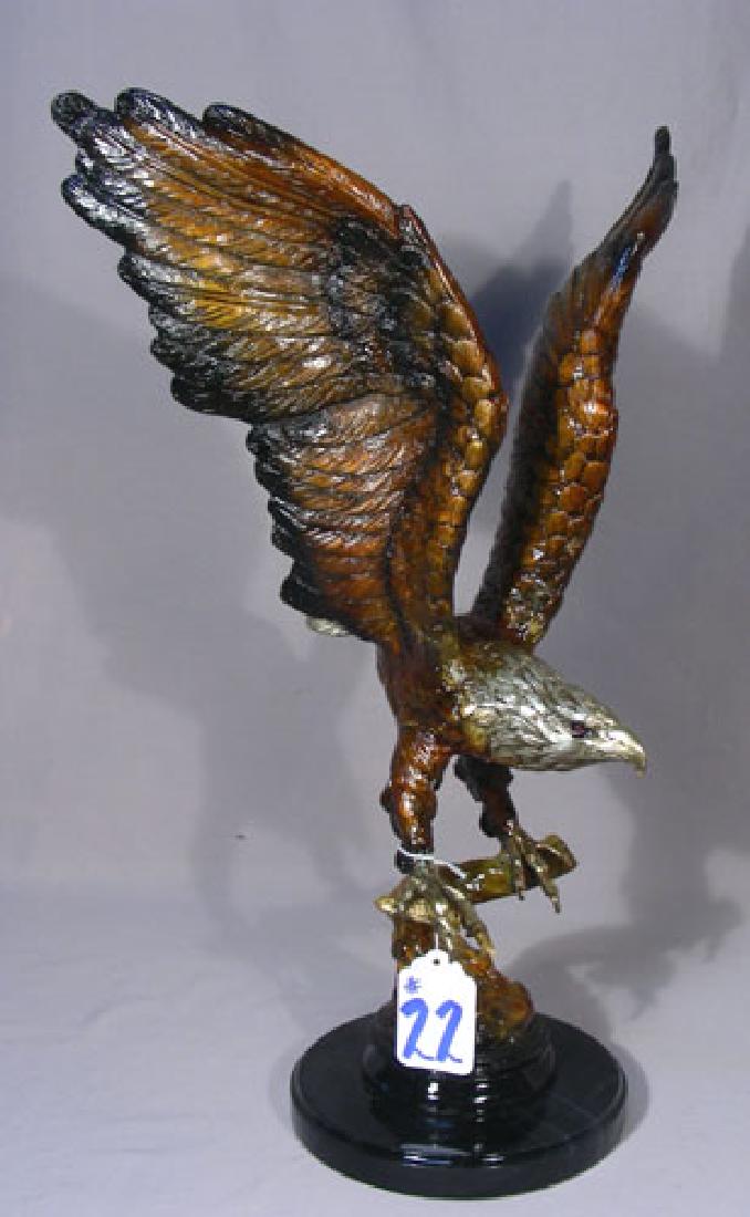 BRONZE SCULPTURE OF EAGLE IN FLIGHT (1 of 1)