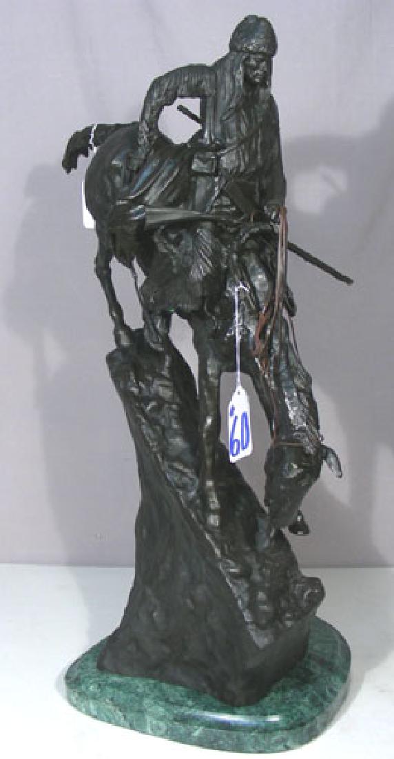 VINTAGE BRONZE SCULPTURE "MOUNTAIN MAN" AFTER FREDERIC (1 of 2)