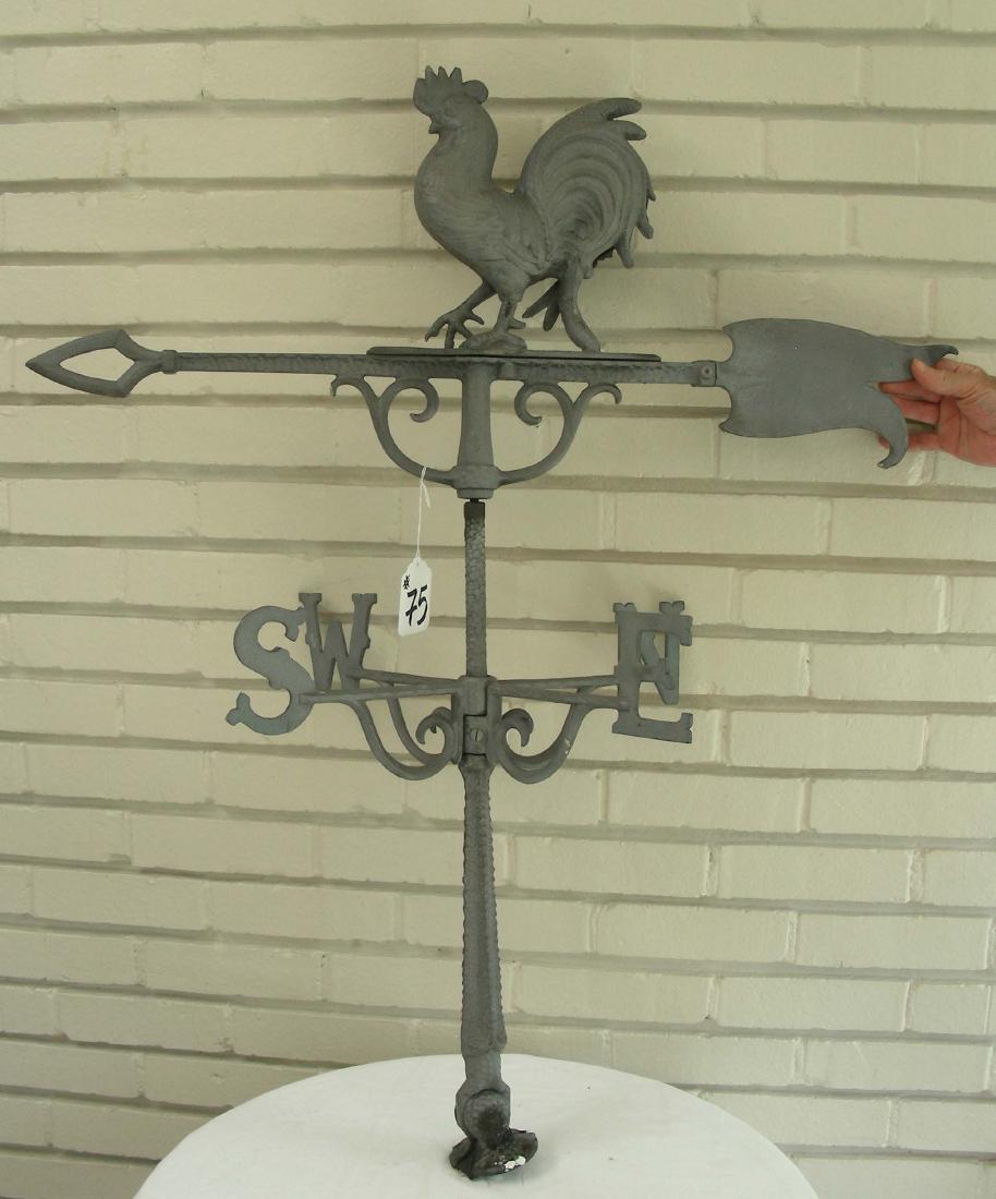 HEAVY METAL WEATHERVANE WITH ROOSTER MOTIF (1 of 1)