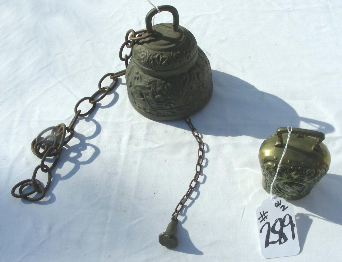 TWO ANTIQUE BRASS BELLS (1 of 1)