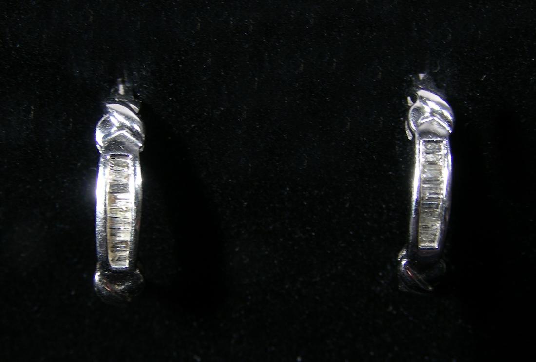 LADIES 14K WHITE GOLD & DIAMOND EARRINGS (1 of 1)