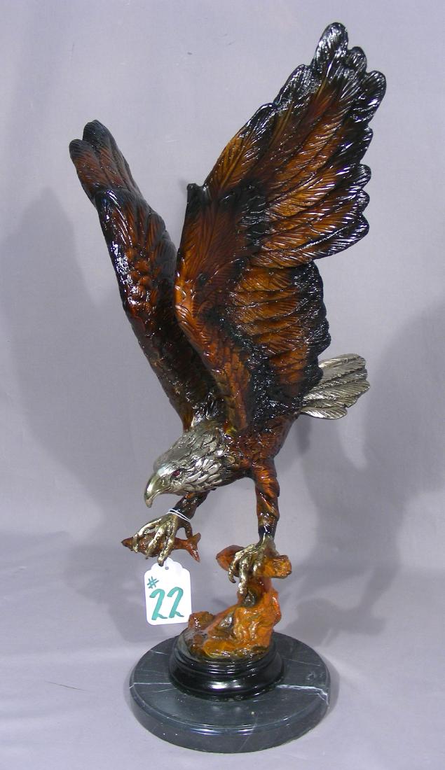 FINE BRONZE SCULPTURE OF EAGLE (1 of 1)