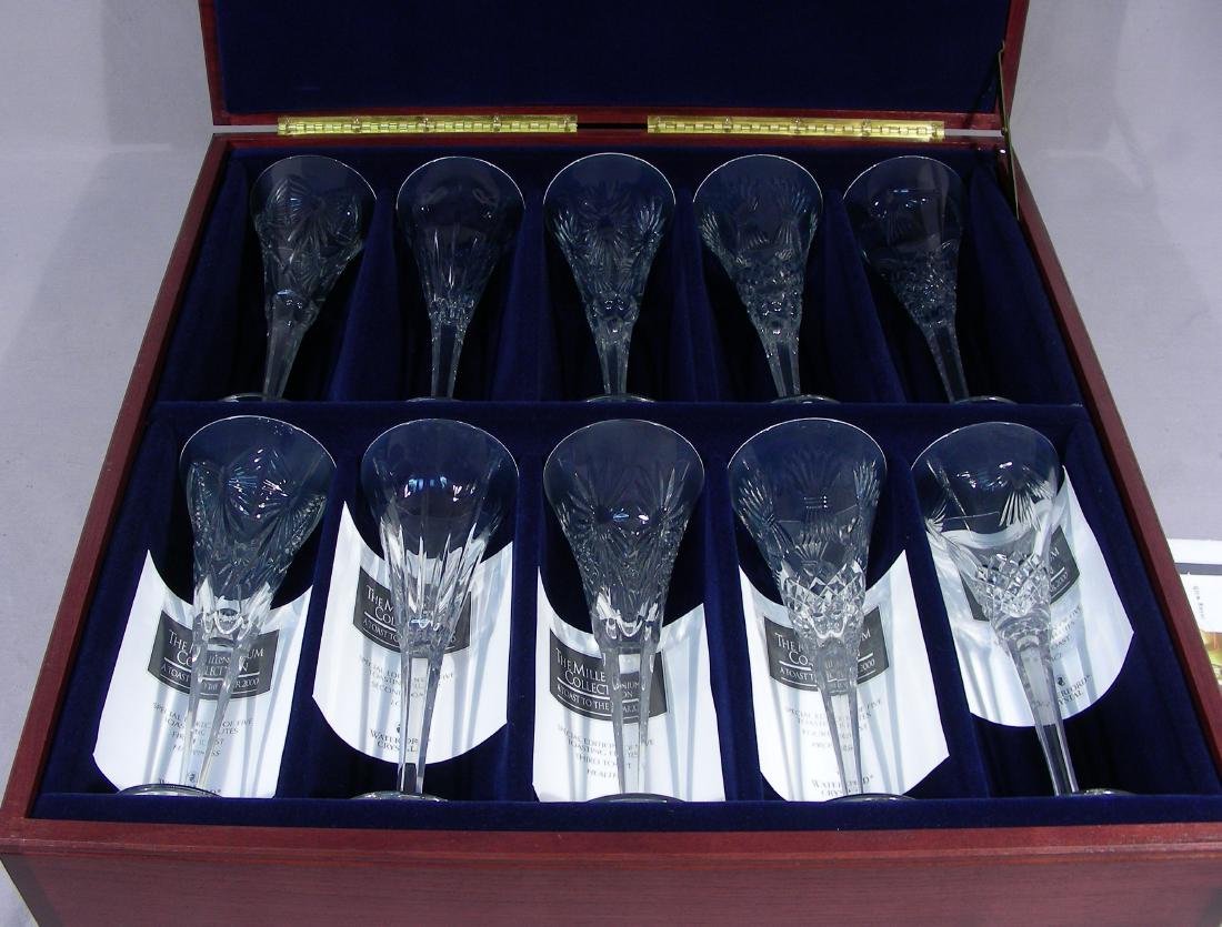 RARE CASED WATERFORD CRYSTAL CHAMPAGNE GLASSES (1 of 4)