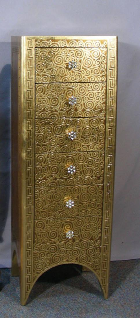 CUSTOM MADE HAND PAINTED SIX DRAWER LINGERIE CHEST (1 of 1)