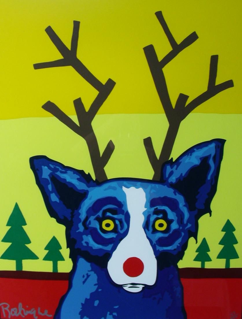 GEORGE RODRIGUE (1944- ) AMERICAN: Original Silk Sceen on paper "Truly Rudy". Hand signed. Limited Edition 47/350. Overall 32" x 26 1/2".