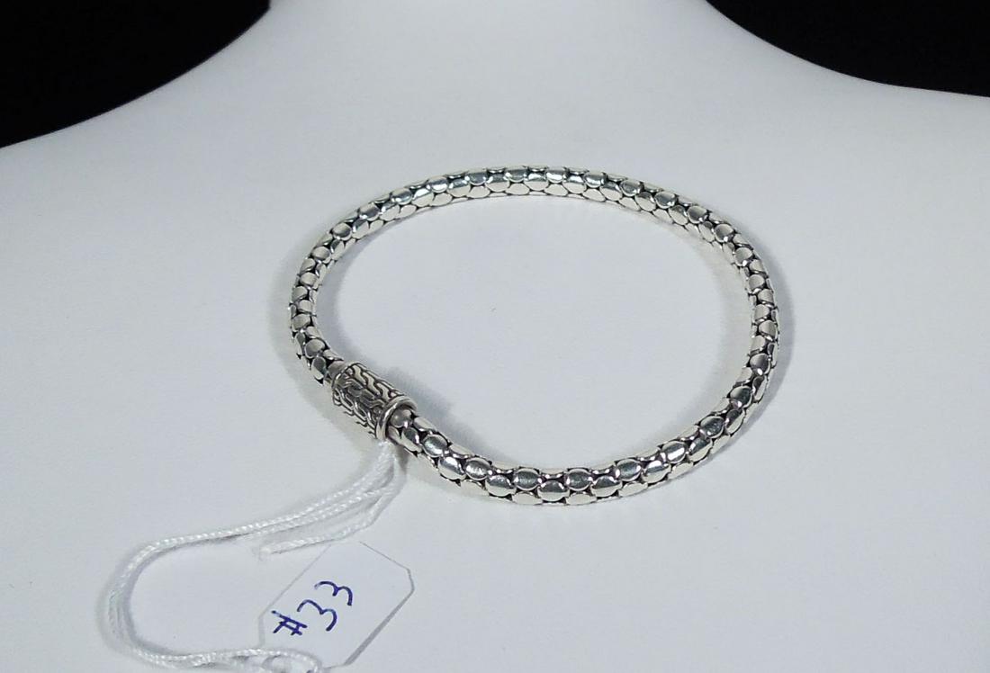 DESIGNER JOHN HARDY "DOT STERLING SILVER SLIM" BRACELET (1 of 1)