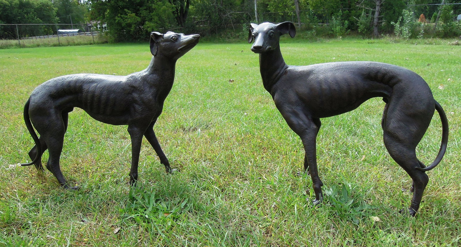 PAIR BRONZE WHIPPETS (1 of 1)