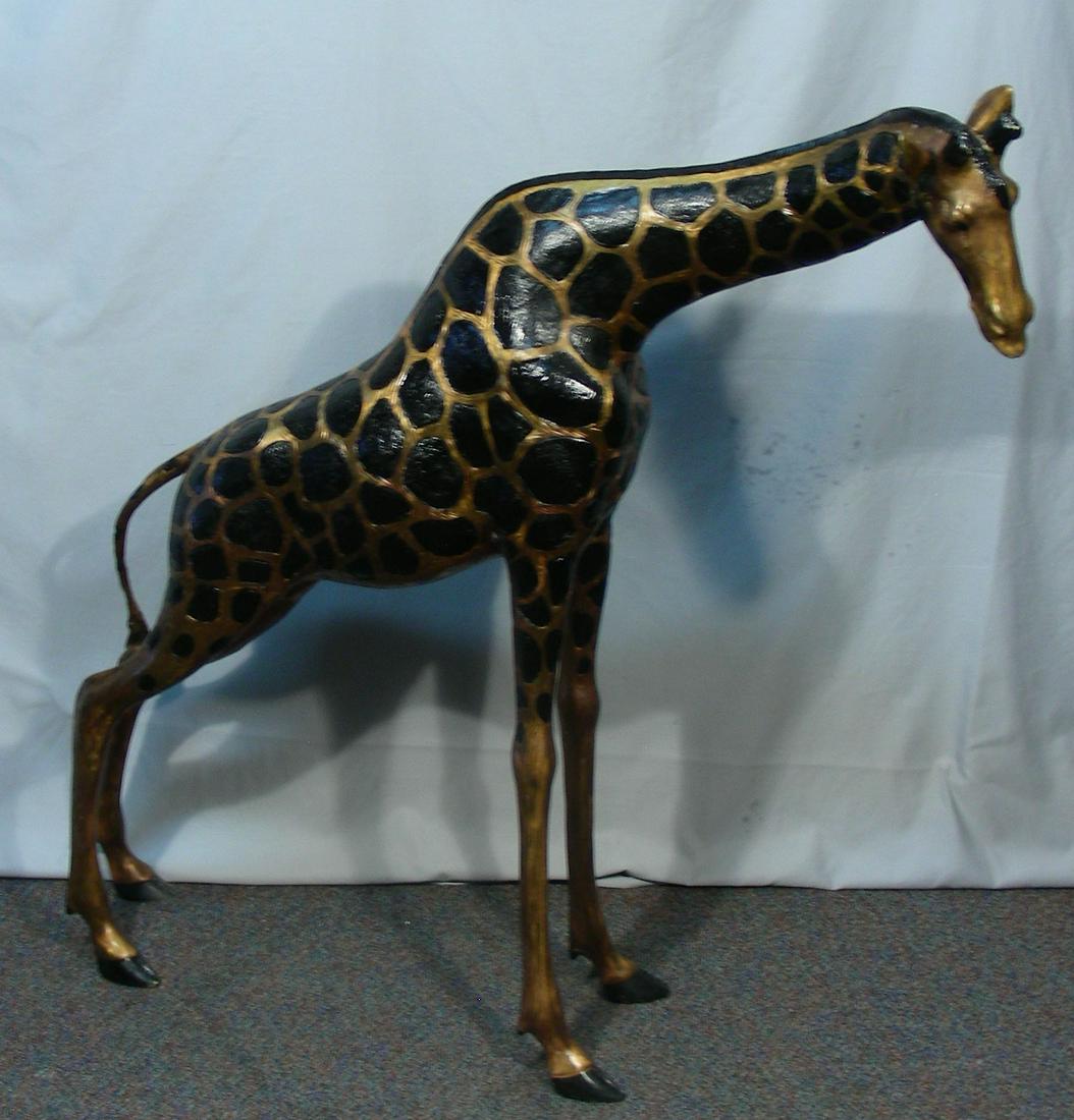 LARGE BRONZE SCULPTURE OF GIRAFFE (1 of 2)