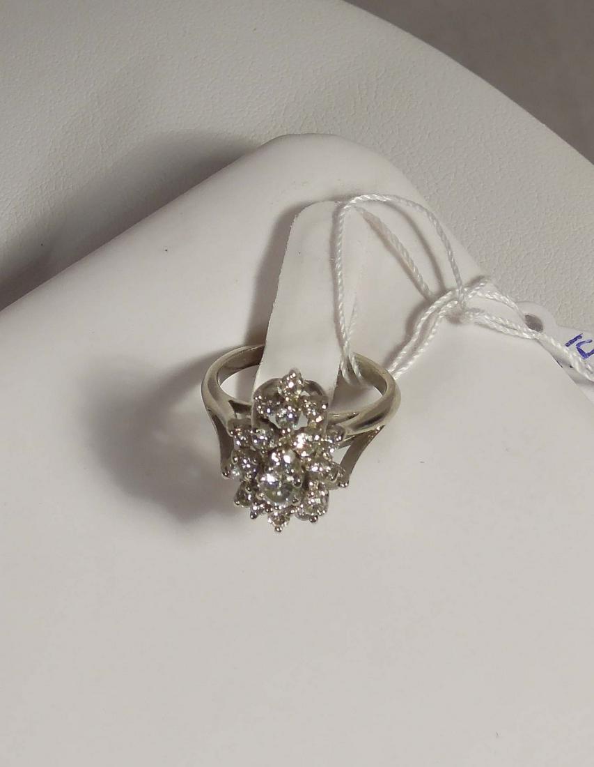 LADIES 14K W.G. & DIAMOND RING (1 of 1)