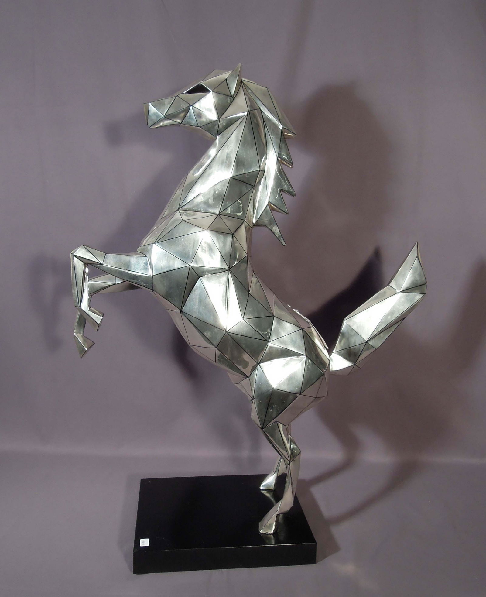 CUSTOM MADE MODERN BRONZE OF REARING HORSE (1 of 2)