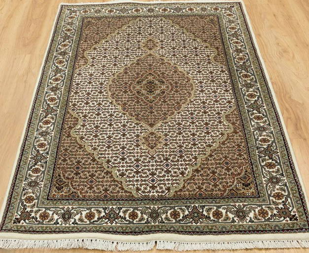 HAND KNOTTED WOOL & SILK MAHI TABRIZ AREA RUG - Dec 09, 2022 ...